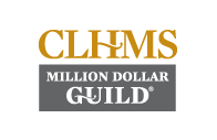 A black and yellow logo for the million dollar guild.